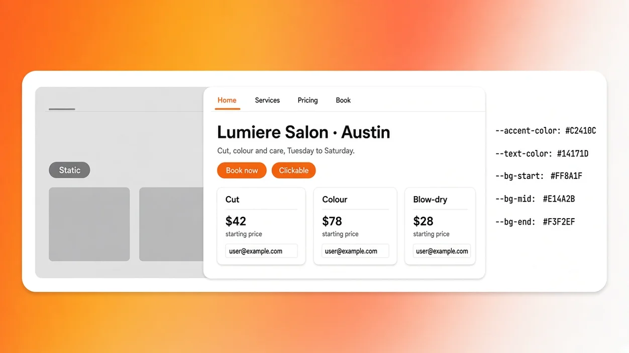 Flat design mockup of a settings flow with grey rectangles and no real copy